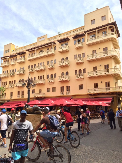 On the ground facing our AirBnb apartment