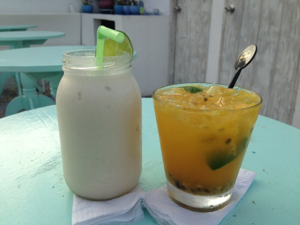The Lemonade De Coco Y Ron and Passion Fruit Caipiroska from Malagana