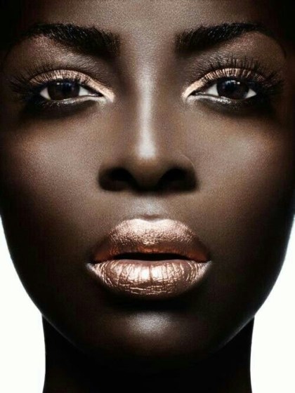  Untitled photo of dark skin makeup Retrieved January 30, 2016 from https://www.pinterest.com/pin/248472104412657419/